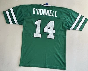 Camiseta deportiva vintage de los NY Jets Neil O'Donnell #14 1998 Champion para hombre 48 verde hecha en EE. UU. - Imagen 1 de 22