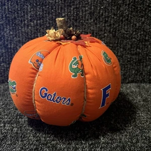 FL Gators Stuffed Fabric Pumpkin Handmade - Picture 1 of 5