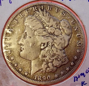 Dólar de plata Morgan 1890 CC - Imagen 1 de 3