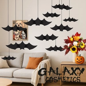 Halloween hängende Fledermaus Papier Deko gruselige Spukhaus Deko - 10er Pack - Bild 1 von 5