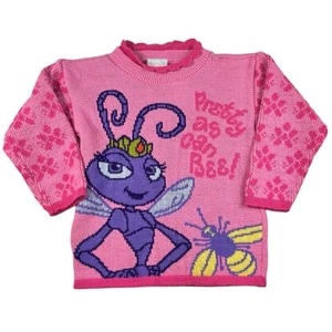 Vintage 90s Disney A Bugs Life Princess Atta Pretty As Can Bee Sweater RARE HTF - Picture 1 of 9