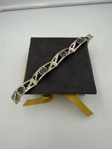 Sterling Silber Maya Götter (4) Gliederarmband 7 Zoll - Bild 1 von 12