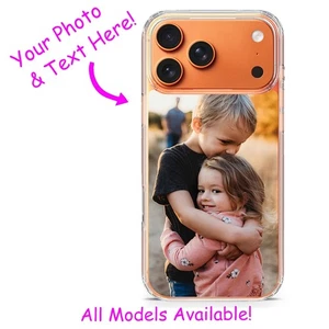 Personalized Custom Photo Case For iPhone 17 16 15 Pro Max 14 Plus 13 12 11 SE - Picture 1 of 37