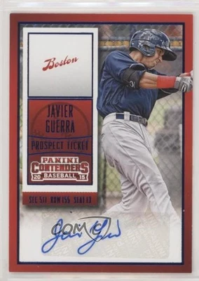 2015 Panini Contenders Prospect Ticket Blue Foil Javy Guerra Javier #24 Auto - Image 1 of 2