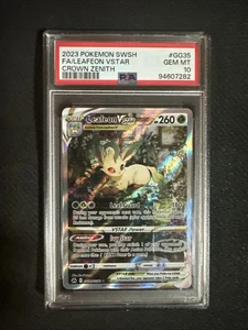 PSA 10 Leafeon VSTAR GG35/GG70 Crown Zenith: Galarian Gallery Holo Pokemon TCG - Picture 1 of 2