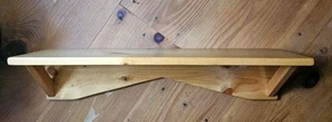 Pine Wooden Hanging Wall Shelf. Solid Wood Handmade 8 1/8" x 28" x 6 1/4" height - Picture 1 of 8