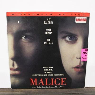 Malice Widescreen Laserdisc LD w/ Alec Baldwin & Nicole Kidman - Image 1 of 4