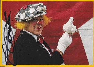 Oleg POPOV (1930-2016) legend. Russian Clown - orig sign photo card / AUTOGRAPH - Bild 1 von 2