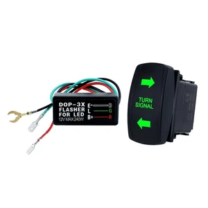Turn Signal Rocker Switch with Flasher For ATV UTV RV Vehicle Off-Road Pickup - Picture 1 of 19