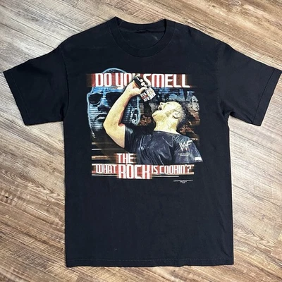 WWF the Rock 2000 Vintage Black Shirt Size Large, WWE Attitude Era - Image 1 of 4