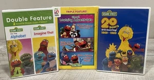 Sesame Street 20 Years, Alphabet Double Feat. & Elmo Triple Feat. DVD LOT SEALED - Picture 1 of 3