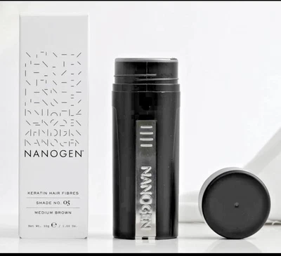 FIBRAS CAPILARES DE QUERATINA NANOGÉNICA - Tono Marrón Medio Nº05 | 30 g NUEVO EN CAJA ENVÍO GRATUITO EN REINO UNIDO Foto 1 de 4