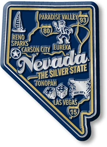"Imán Nevada Premium State de imanes clásicos, 1,9"" x 2,7" - Imagen 1 de 5