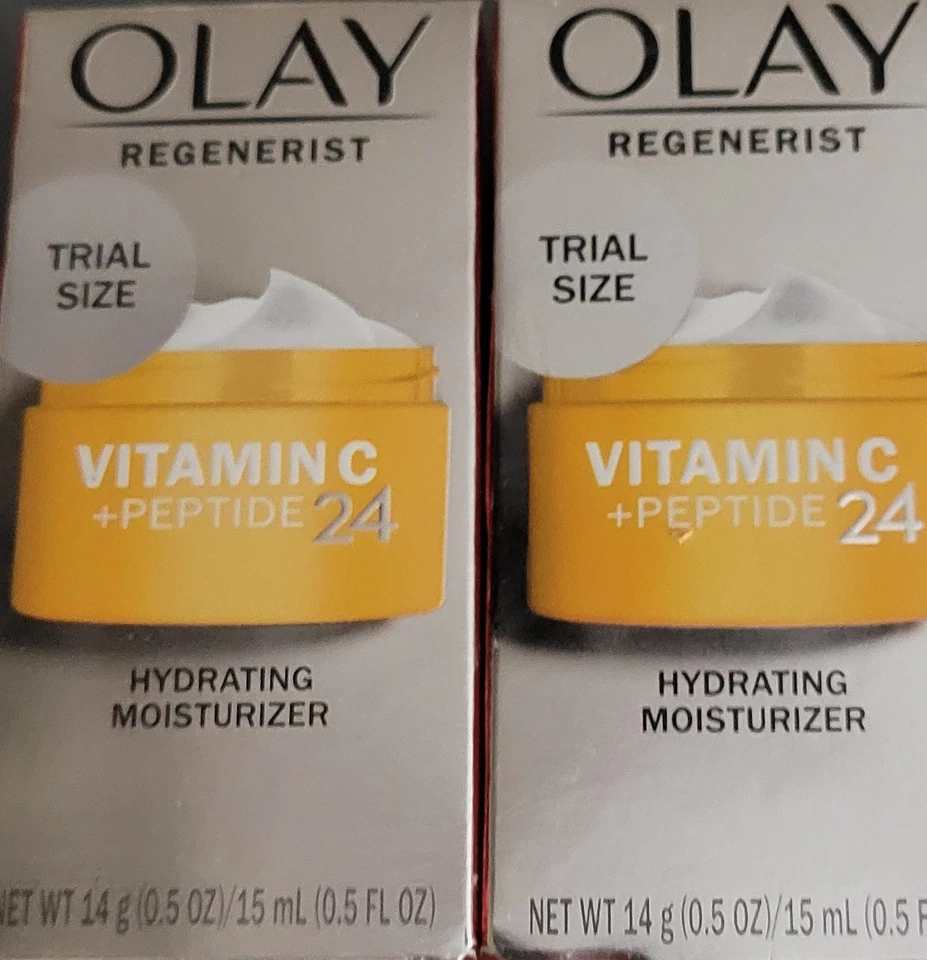 LOT OF 2 OLAY REGENERIST VITAMIN C + PEPTIDE 24 HYDRATING MOISTURIZER 0.5 Oz. $$ - Image 1 of 1