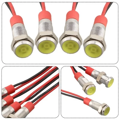 Motorcycle Rear Tail Light Bulbs with Yellow LED for Safety Visibility - Image 1 of 4