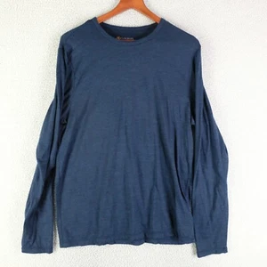 Cloudveil Shirt Mens Medium Blue Merino Wool Base Layer Lightweight Outdoor - Picture 1 of 9