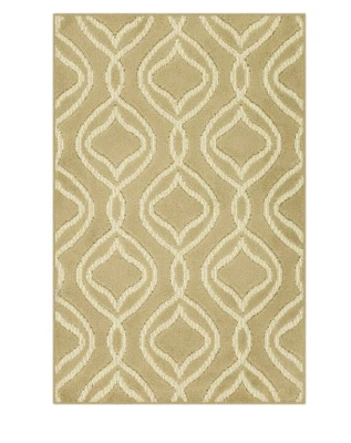 Mamluk  Tan/Cream Indoor Geometric Machine Washable Throw Rug 30''x46'' - Image 1 of 3