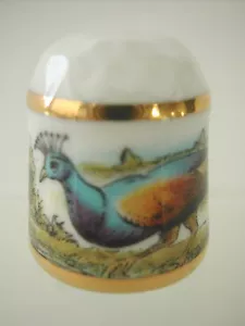 Dé à coudre porcelaine Anglaise T. G. PENTON Thimble - LE PAON - Imagen 1 de 4