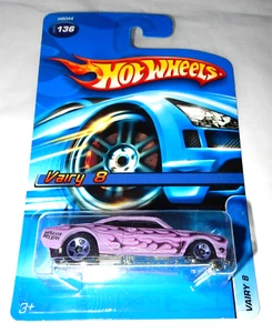 2005 Hot Wheels VAIRY 8 Devilish Delaina #136 Purple Flames and hubs MOC - Bild 1 von 3