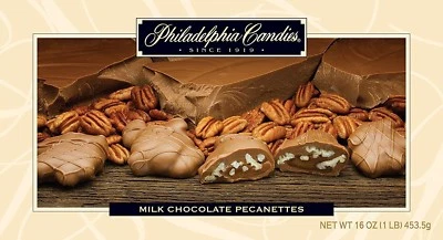 Philadelphia Candies Pecanettes (Caramel Pecan Clusters), Milk Chocolate 1 Pound