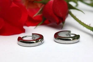 Ed32 Ohrringe Schmuck aus 316L Edelstahl Klappcreolen Creolen Ohrhänger Klapp - Bild 1 von 1