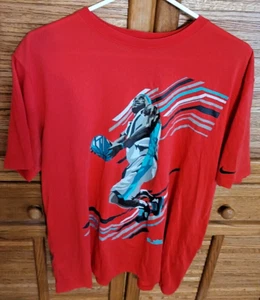 Nike Dri Fit Lebron James Hombres XL Camiseta Camiseta Roja LA Lakers NBA - Imagen 1 de 5