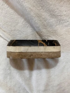 Vintage viktorianischer dekorativer Marmor Türstopper Ziegel geschichtet - Bild 1 von 4