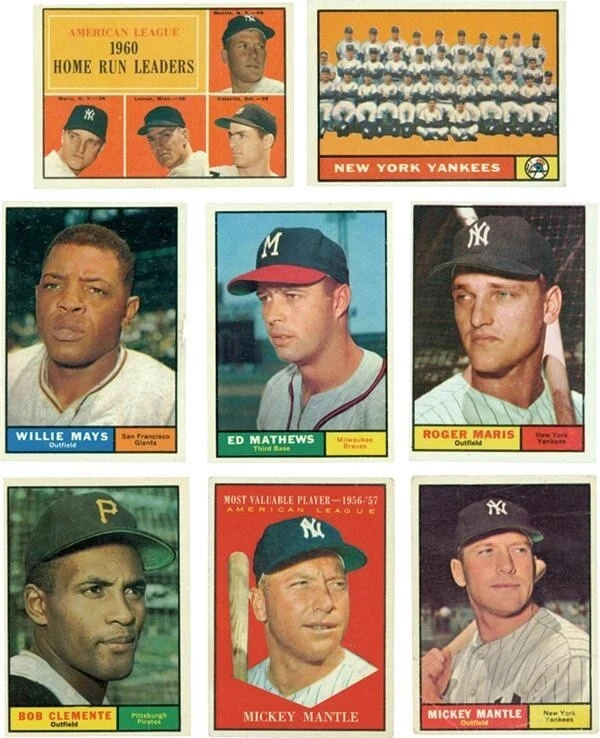 1961 Topps Baseball 1 -250  -Complete Your Set -PRICING BASED ON CONDITION - Image 1 of 1
