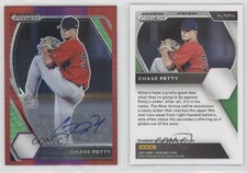 2021 Panini Prizm Draft Picks Hyper Red and Purple Chase Petty #PDP26 Auto
