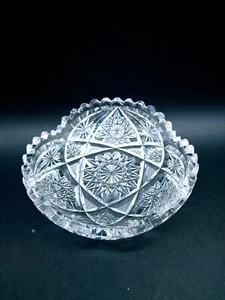 Antique American Brilliant Cut Glass Bowl Plate - Picture 1 of 13