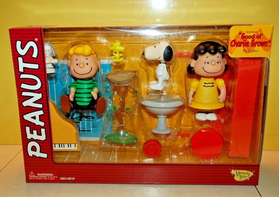 Peanuts Memory Lane Good OL Charlie Brown Lucy Snoopy Schroeder Figures Set
