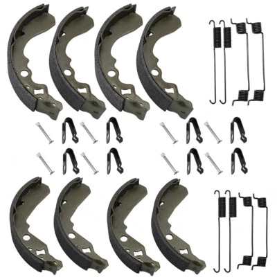 Kit de zapatas de freno delanteras y traseras y pasadores de resorte para Kawasaki Mule 500 520 550 KAF300 Foto 1 de 4