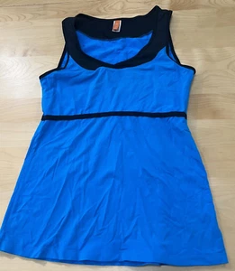 LUCY BLUE & BLACK WORKOUT TANK TOP SZ M - Picture 1 of 7