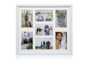 Multi Aperture 7 Photos 6x4" Picture Frame White - Picture 1 of 6