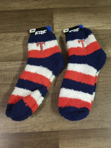 2 PAIR Texas Rangers Unisex Sleep Soft Socks Women 6-11 MEN 5 -10 Cover