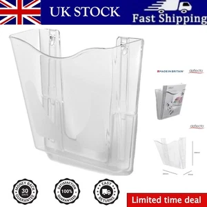 Compact A4 Wall Magazine File Holder - Antimicrobial & Transparent Design - Picture 1 of 11