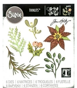 Large Funky Festive Florals Sizzix Thinlits Metal Die Set by Tim Holtz NEW! - Picture 1 of 4