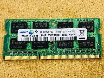 SAMSUNG DDR3 2GB 2Rx8 PC3 8500S Laptop Memory - Image 1 of 2