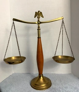 Vintage Brass  Eagle Of Justice Scale Decorative Only Balance Beam - Picture 1 of 9