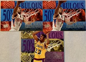 (3) 1995-96 FLEER ULTRA FABULOUS 50'S #2 WILLIE BURTON #3 CEDRIC CEBALLOS - Bild 1 von 1