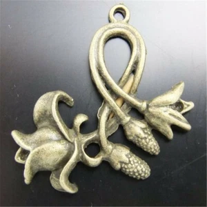 15pcs Vintage Bronze Alloy Vine Flowers Pendant Charms Jewelry DIY Accessories - Picture 1 of 4