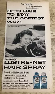 MAUREEN OHARA 1957 para Lustre-Net/LYSOL - Anuncios de revistas vintage - Imagen 1 de 2