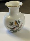 Herend Hungary Porcelain Rothschild Bird & Butterfly Tiny Vase 2 3/4"
