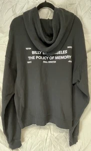 Billy Los Angeles Policy of Memory Logo Men’s Black Hoodie Large L - Picture 1 of 7