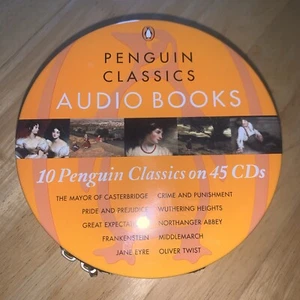 Penguin Classics Audio Books - 10 Classics On 45 CD’s - Jane Eyre - Oliver Twist - Picture 1 of 10