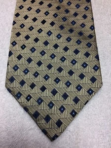 ROBERTO VILLINI MENS TIE GOLD WITH BLUES 3.75 X 61 - Picture 1 of 4