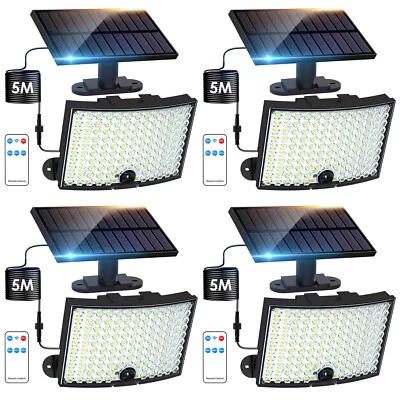 LED Solar Motion Sensor Wall Light Outdoor Garden Security Garage Shed Lamp UK - Image 1 of 4