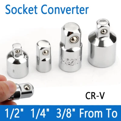 Socket Converter Convertor Reducer Reducing Adapter Set 1/2" 1/4" 3/8" From To - Image 1 of 4