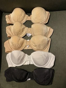 Lot Of Vanity fair Bras. 34A Nude, Black, White. - Picture 1 of 3