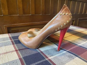 Donald J Pliner Peep Toe Heels La Toya Brown Stiletto Women’s DMSX 8 1/2 8.5 EUC - Picture 1 of 16